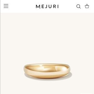 Mejuri Thin Dome Ring (14k Solid Gold) - Size 8